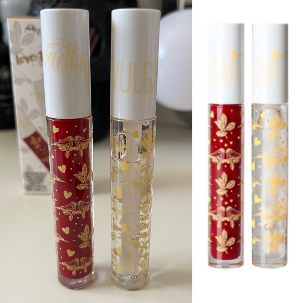 Pretty Vulgar Love Birds Matte Liquid Lipstick and Lip Gloss Duo